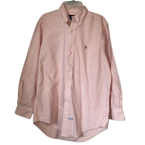 🌹Ralph Lauren Men's Pink Striped Shirt - Picture 2 of 5